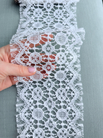 Кружево натуральное однотонное 100% хлопок ш-12см Италия