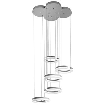 Подвесной светильник светодиодный 763449 серебро матовый 4000К 46W Unitario Lightstar