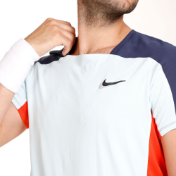 Мужское теннисное поло Nike Dri-Fit Slam T-Shirt Men - Light Blue, Dark Blue