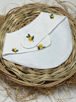 Непромокаемый слюнявчик-нагрудник на кнопках RinaAmari Муслин в ассортименте