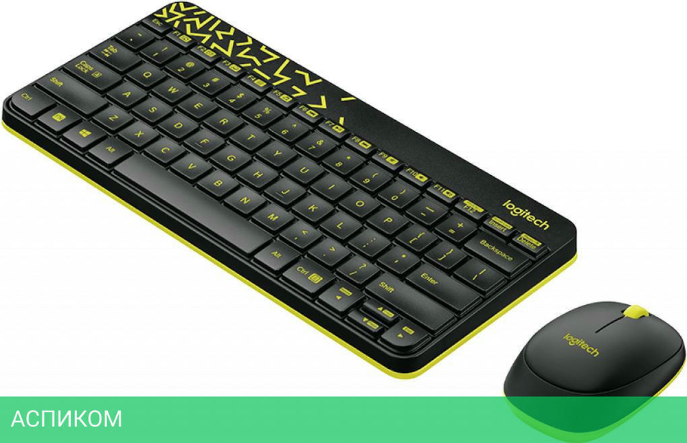 Набор периферии Logitech Wireless Combo MK240 Nano черный (920-008213)