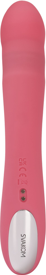 Розовый вибратор-кролик с функцией пенетрации Avery - 19,5 см.