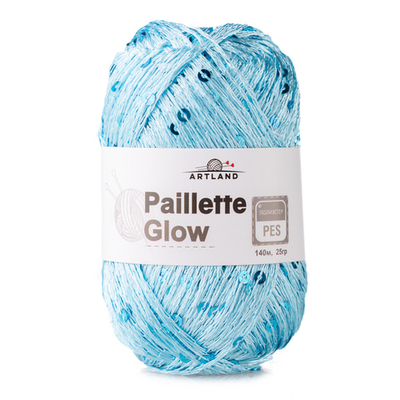 Добавочная нить п/э с пайетками, 25 гр, 140 м, небо