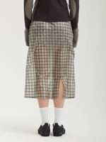 Юбка Nia See Through Printed Check Mid