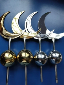 полумесяц из нержавейки с шаром на ограду