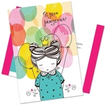 Открытка А5 СТАНДАРТ в день рождения Принцесса