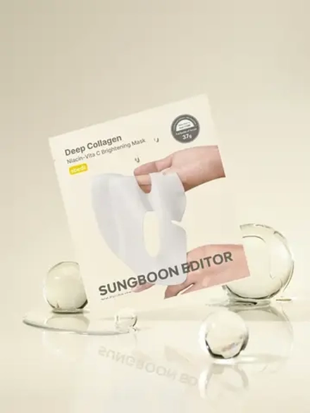 Sungboon Editor Осветляющая гидрогелевая маска Deep Collagen Niacin Vita C Brightening Mask 37 гр х 4 шт