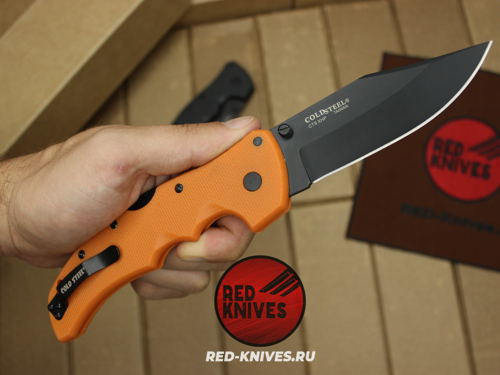Нож Cold Steel Recon 1 LTW - рукоять оранж нейлон, клинок черный RK/Н13