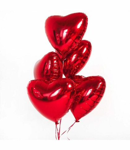 Букет Шаров Сердца - шары с гелием в форме сердца