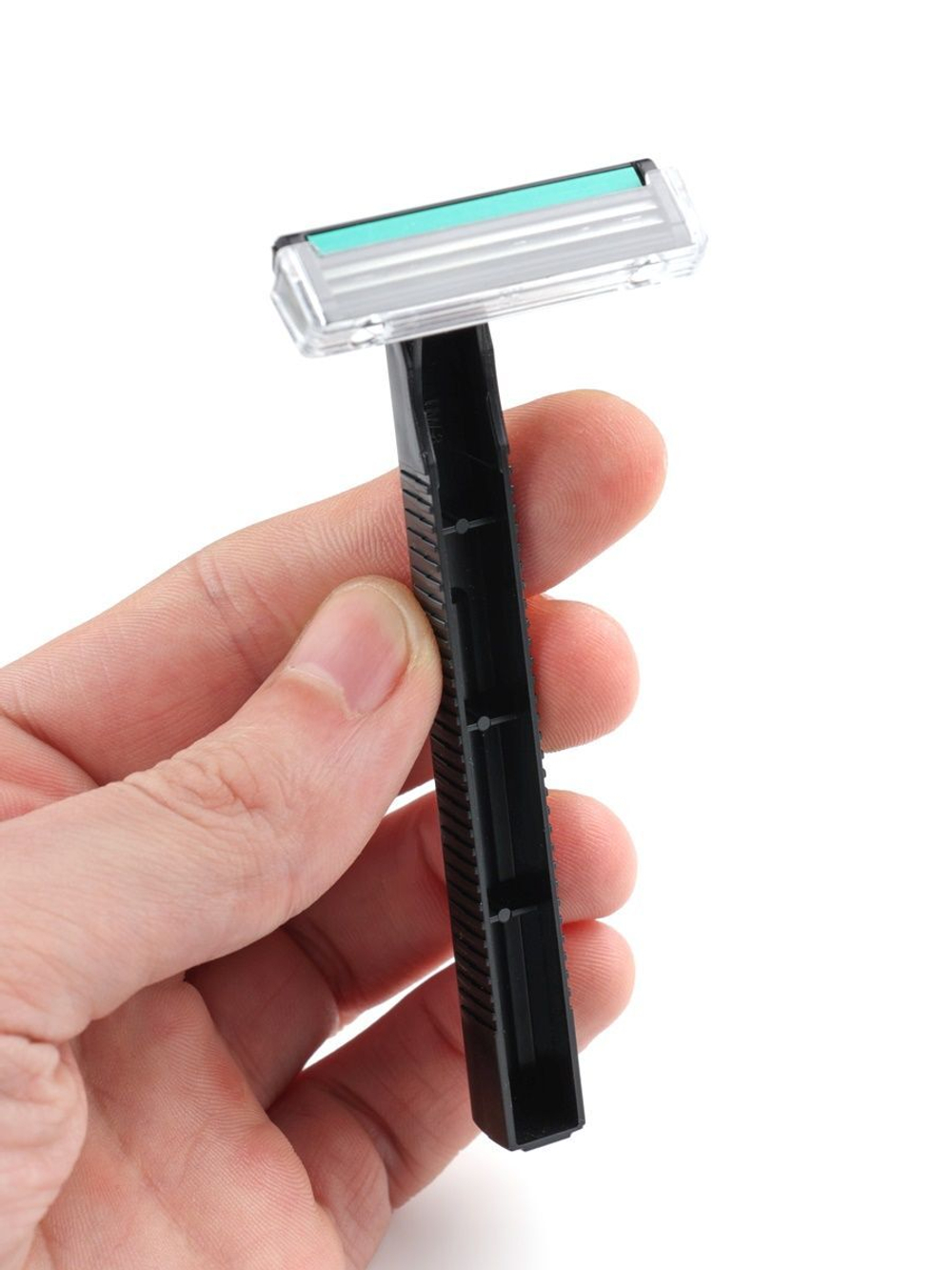 Бритва мужская одноразовая, 48 штук, 2 лезвия, Haowell, увлажняющая полоска с алоэ вера и витамином E.