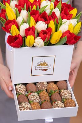 Коробка Шкатулка тюльпаны