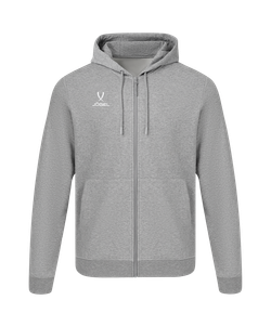 Флисовое худи на молнии ESSENTIAL Cotton Fleece FZ Hoodie, серый меланж