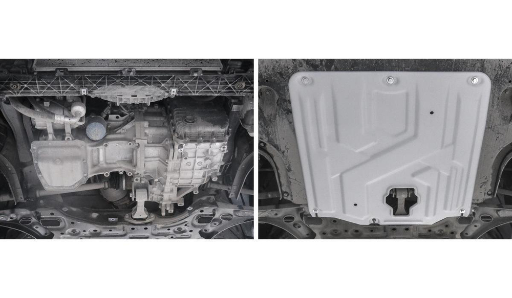 Защита картера и КПП Rival для Hyundai Elantra VI AD (V - 1.6; 2.0) 2016-2020/Hyundai i30 III (V - 1.6; 1.4T) 2017-2020/Kia Ceed III универсал (V - 1.4 (100 л.с.); 1.6 (128 л.с.)) 2018-2021/Kia Ceed III универсал, хэтчбек (V - 1.4 (140 л.с.)) АКПП 2018-2021/Kia Ceed III хэтчбек (V - 1.6 (128 л.с.)) 2018-2021/Kia Ceed III рестайлинг универсал, хэтчбек (V - 1.5T; 1.6) 2021-н.в./Kia Cerato IV (V - 1.6; 2.0) 2018-2021/Kia XCeed (V - 1.6) 2020-н.в., штампованная, алюминий 3 мм, с крепежом, 333.2382.1
