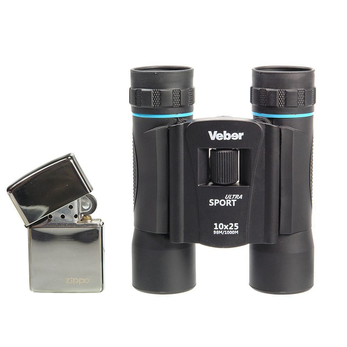 Бинокль Veber Ultra Sport 10x25 черный