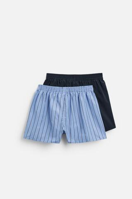 ZARA НАБОР ИЗ ДВУХ ТРУСОВ-БОКСЕРОВ ИЗ ПОПЛИНА В КОНТРАСТНУЮ ПОЛОСКУ, РАЗНОЦВЕТНЫЙ