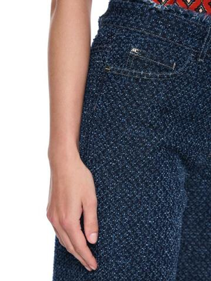 Marc Cain Джинсы из фактурного денима с бахромой
