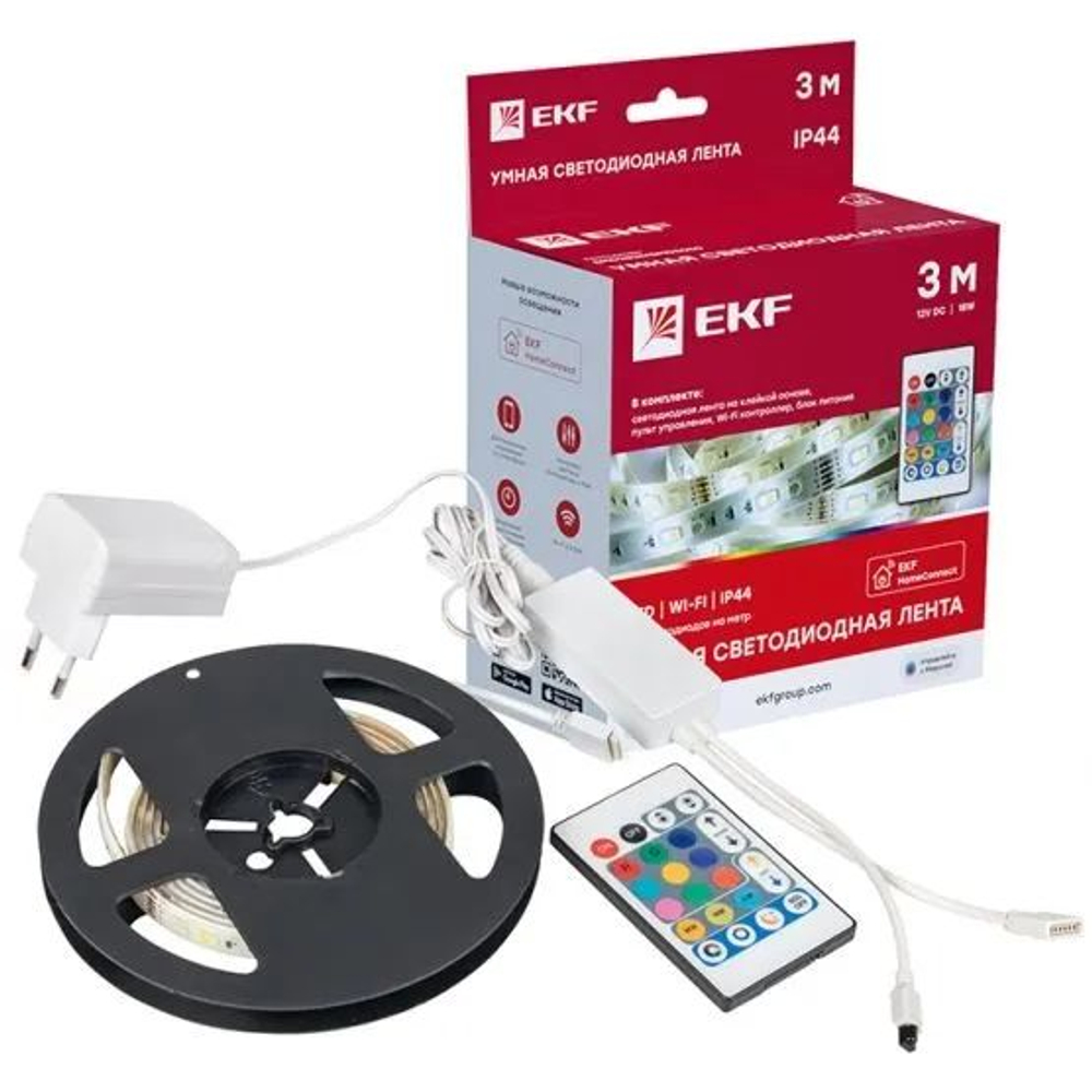 Лента светодиодная умная EKF Connect RGBW 3 м (slswf-3-rgbw)