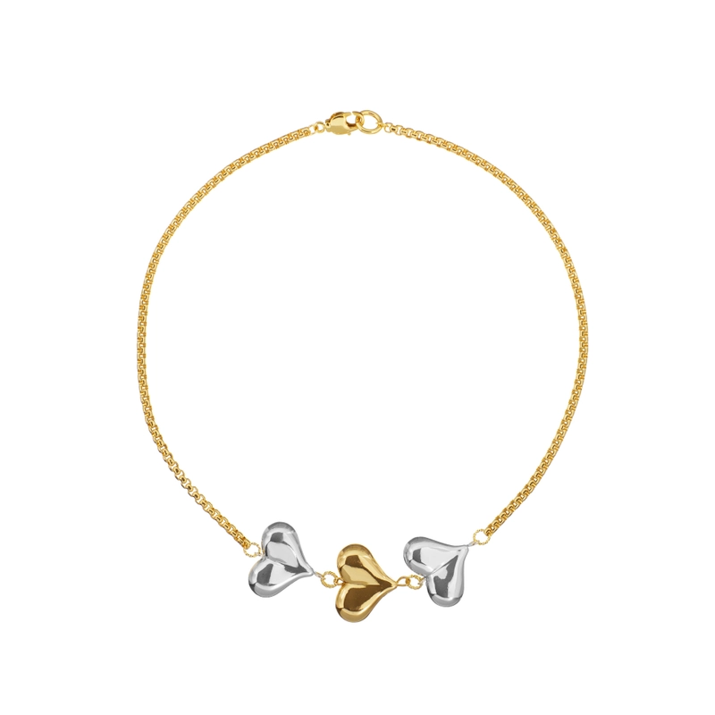 Цепь Три Золотых Сердца