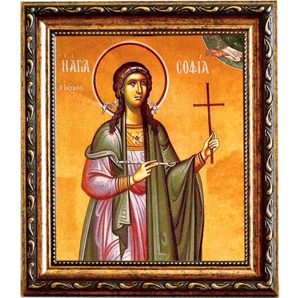София врачебница, мученица. Икона на холсте.