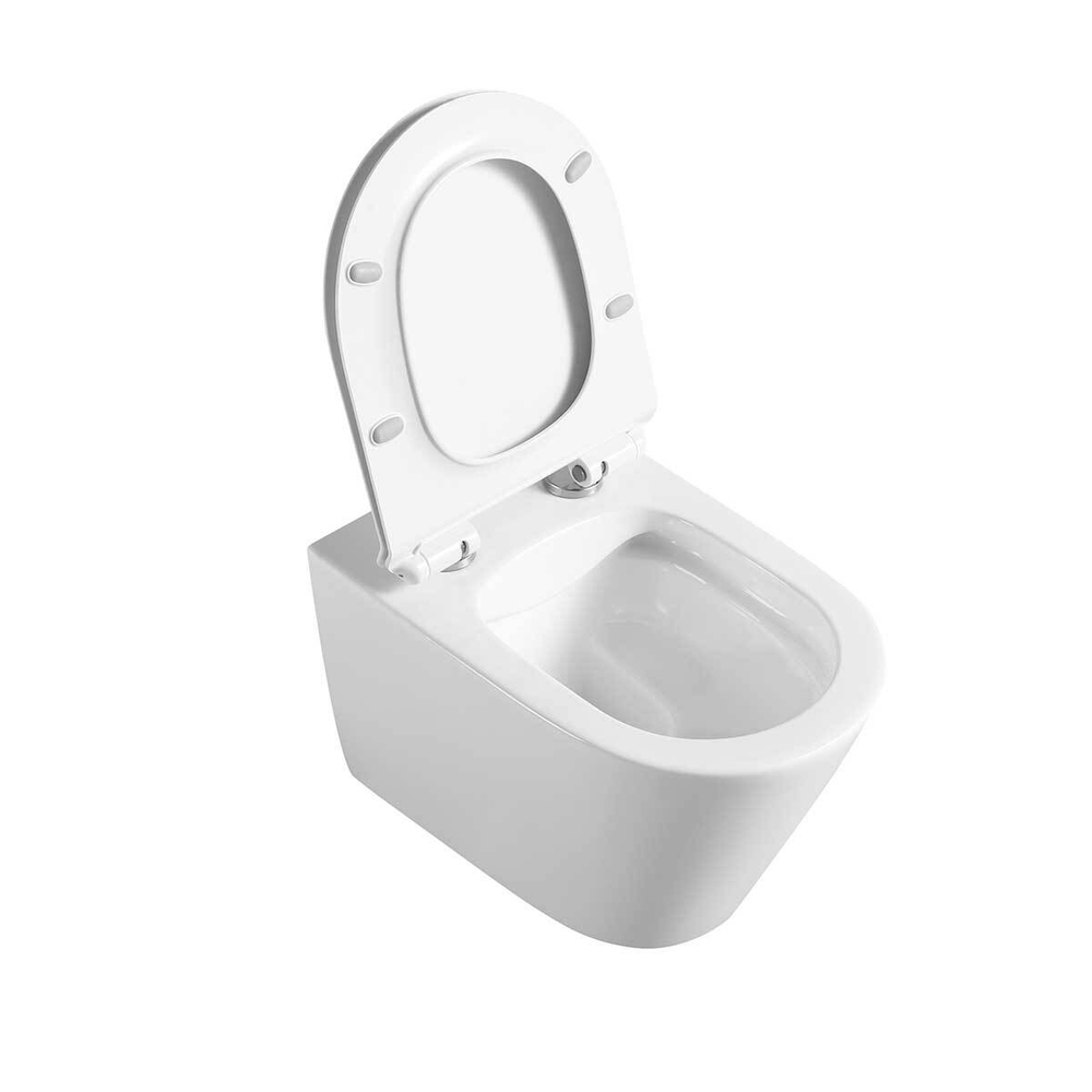 Унитаз подвесной Vito VT1-23 безободковый, цвет белый, ультратонкое soft-close сиденье, , шт