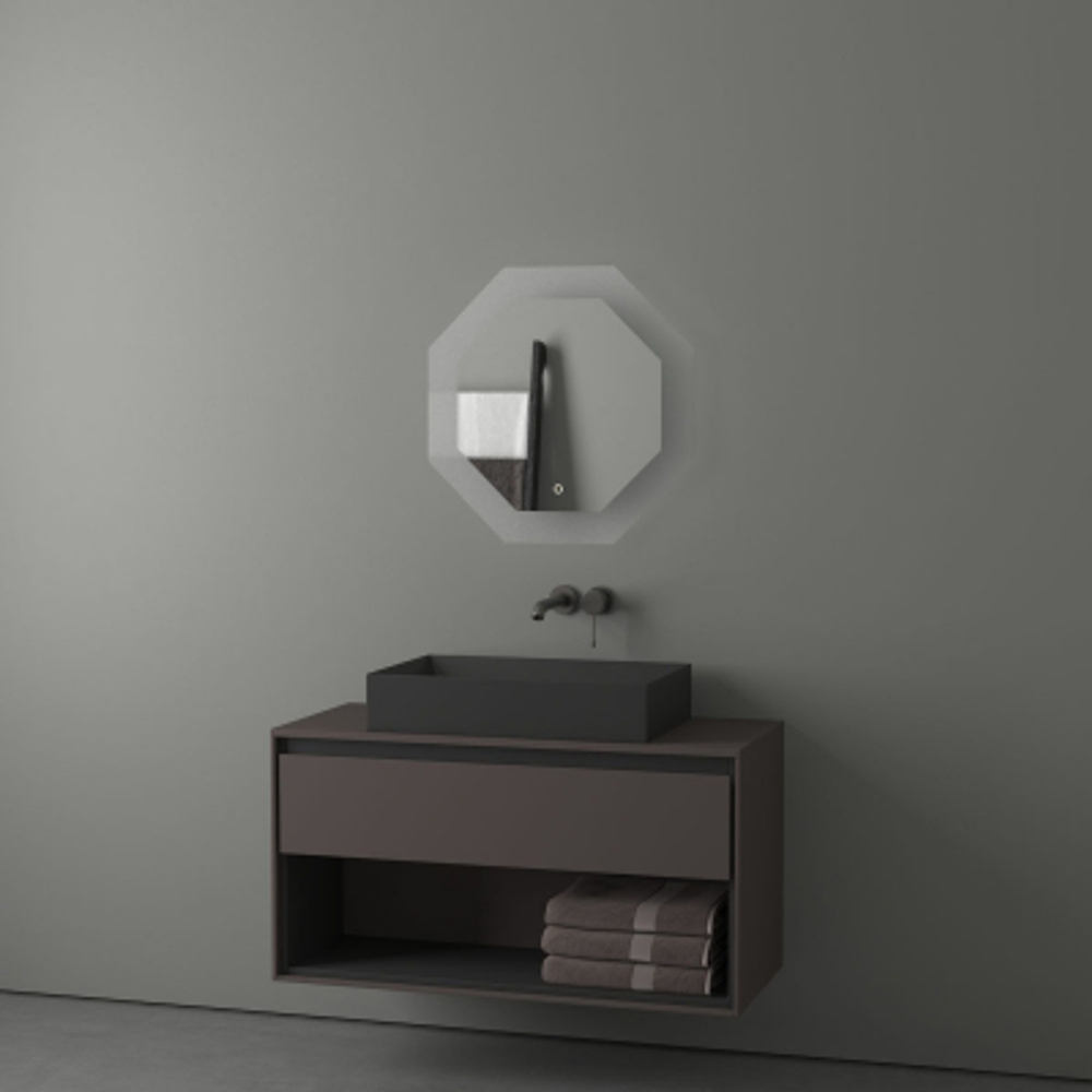 Зеркало Evoform с LED-подсветкой 19 W 60х60 см Сенсорный выключатель Нейтральный белый свет