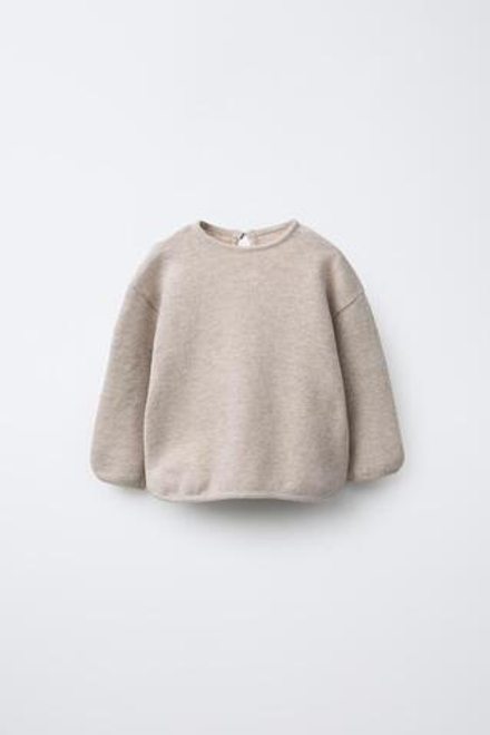 ZARA ФУТБОЛКА SOFT TOUCH, БЕЖЕВЫЙ