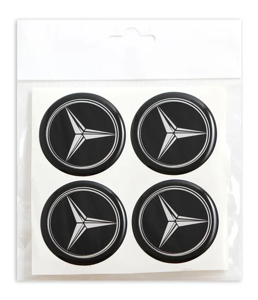 Наклейки на колпак СИЛИКОН 55мм Mercedes 4пр KOTA