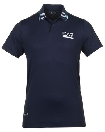 Мужское теннисное поло EA7 Man Jersey Polo Shirt - небесный