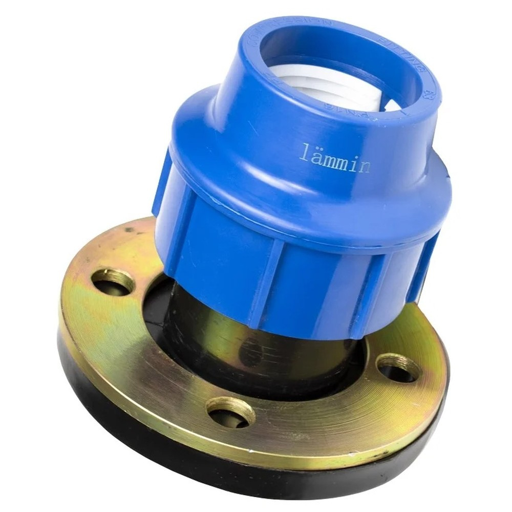 Фланцевое соединение ПНД компрессионное 90*3" с металлич. фланцем