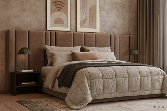 Кровать Калабрия с широким изголовьем