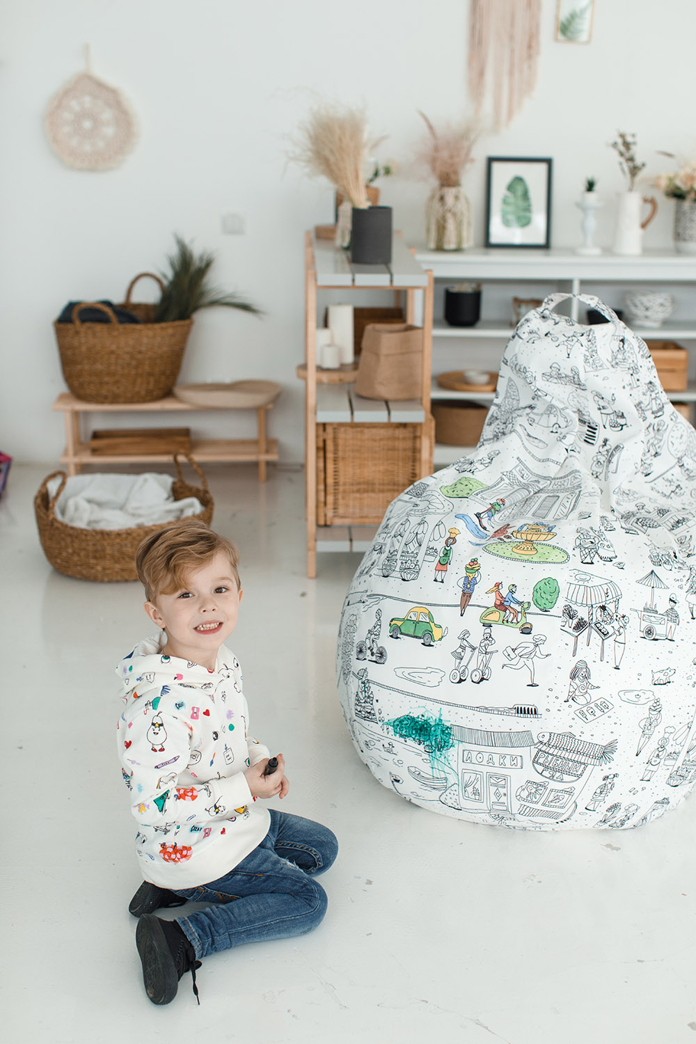 Кресло Мешок Груша Раскраска (3XL, Классический)