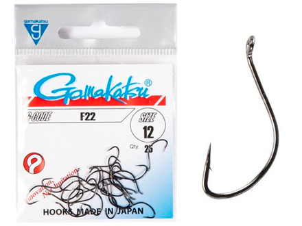 Крючки Gamakatsu F22 HOOKS BLACK разм. 12 25шт.