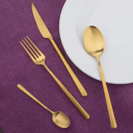 Набор столовых приборов 24 предмета на 6 персон Cristema Tokyo золотой