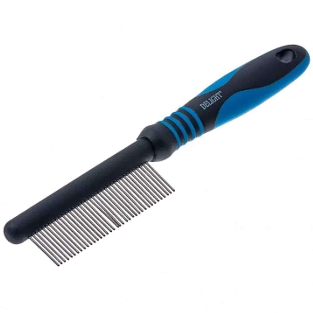 Расческа DeLIGHT для собак и кошек, с вращающимися длинными зубьями, 37 зуба