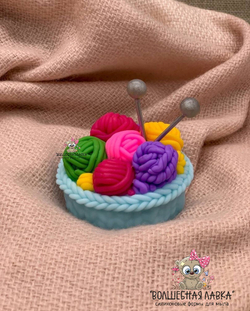 Силиконовая форма Корзина с клубками