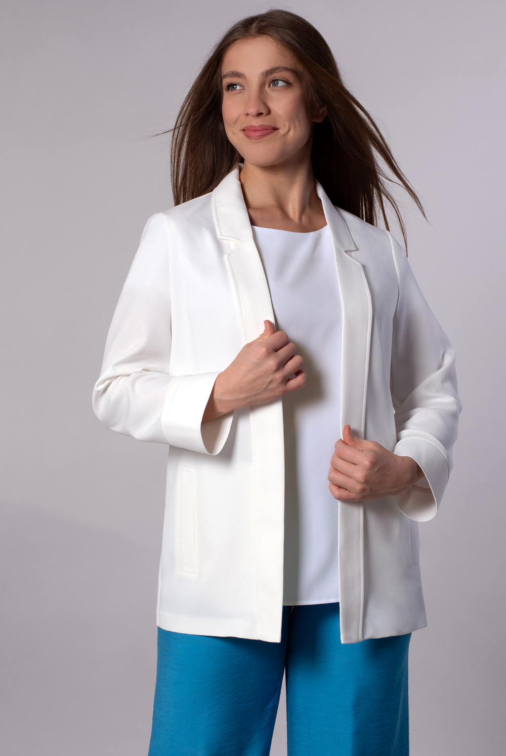 Жакет женский 3619зпа, белый #259Бел043619зпа