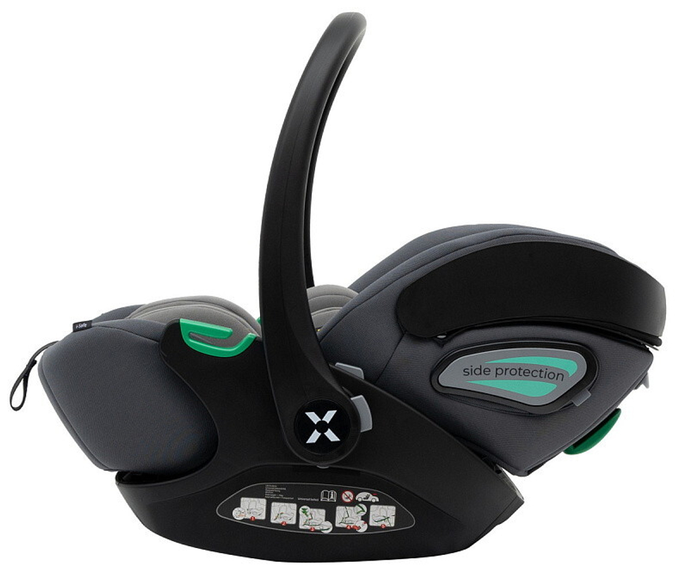 Коляска Agex Life 3 в 1 с автокреслом i-Safe Grey ALG528 Green (Зеленый)