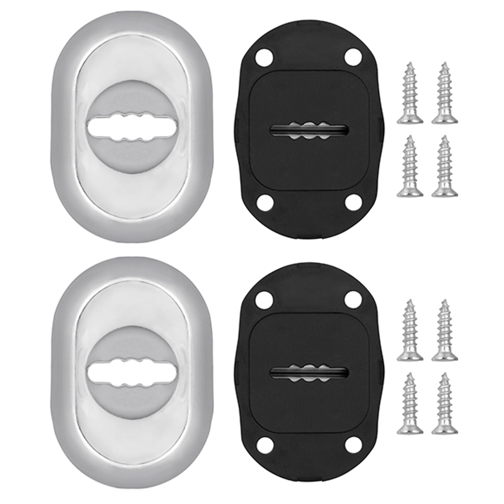 Накладка на сувальдный замок ESC.S-auto/CRE/OV.13 (ESC-13S) с автомат. шторками CP хром