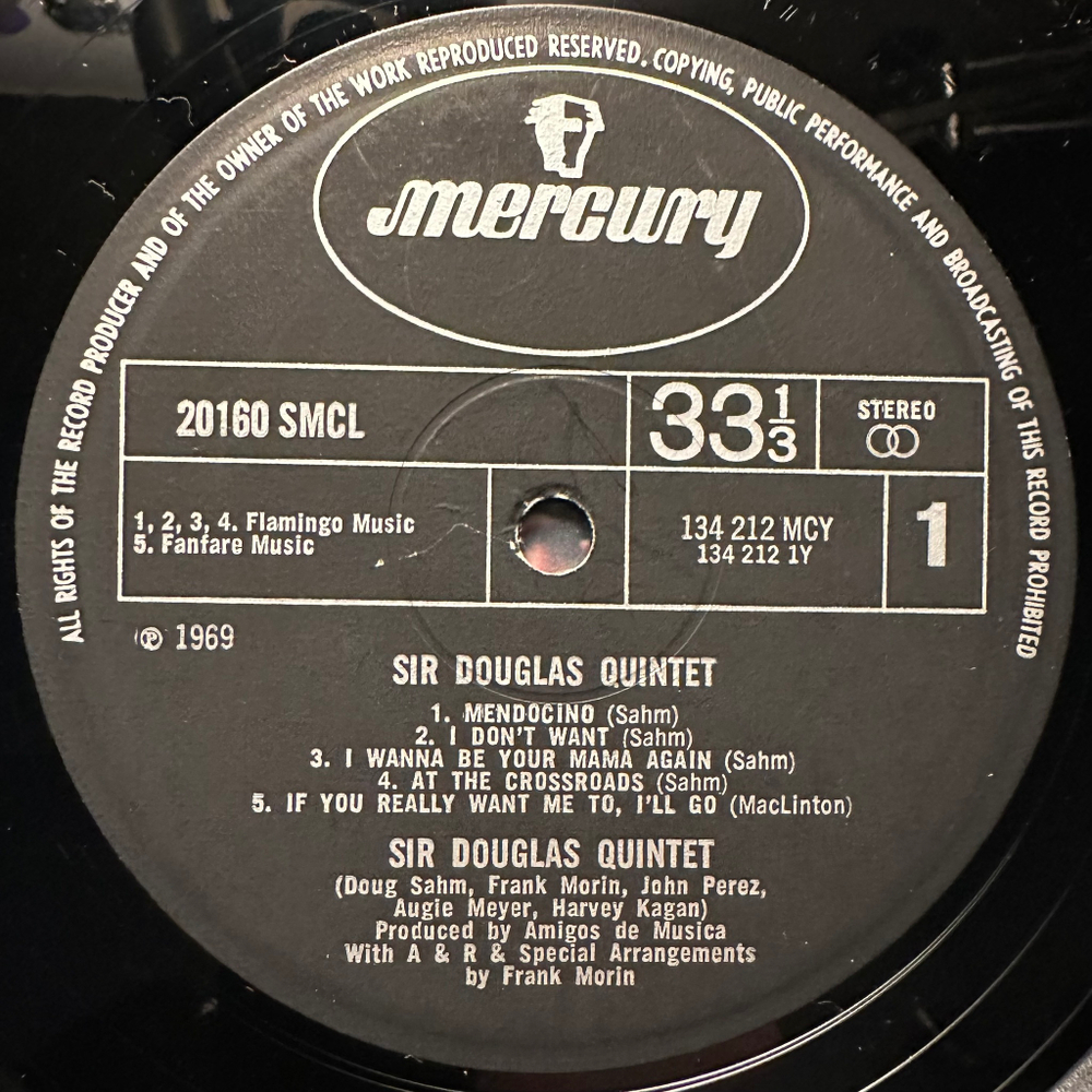 Sir Douglas Quintet - Mendocino (Англия 1969г.)