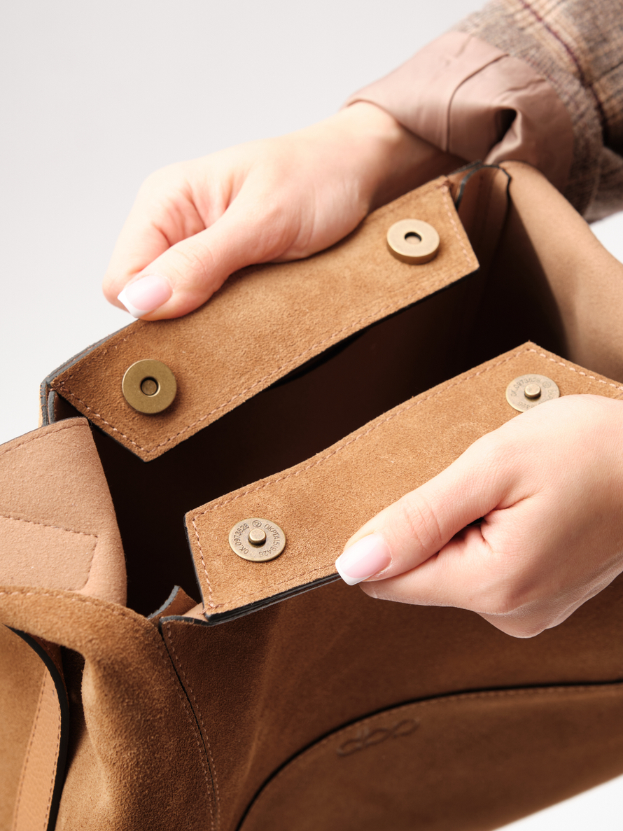 Замшевая сумка Mosaic DBR 31376 светло-коричневый