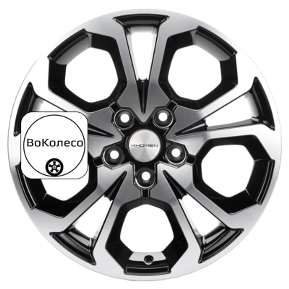 6,5x17/5x114,3 ET50 D66,1 KHW1711 (Arkana/Kaptur) Black-FP Khomen Wheels