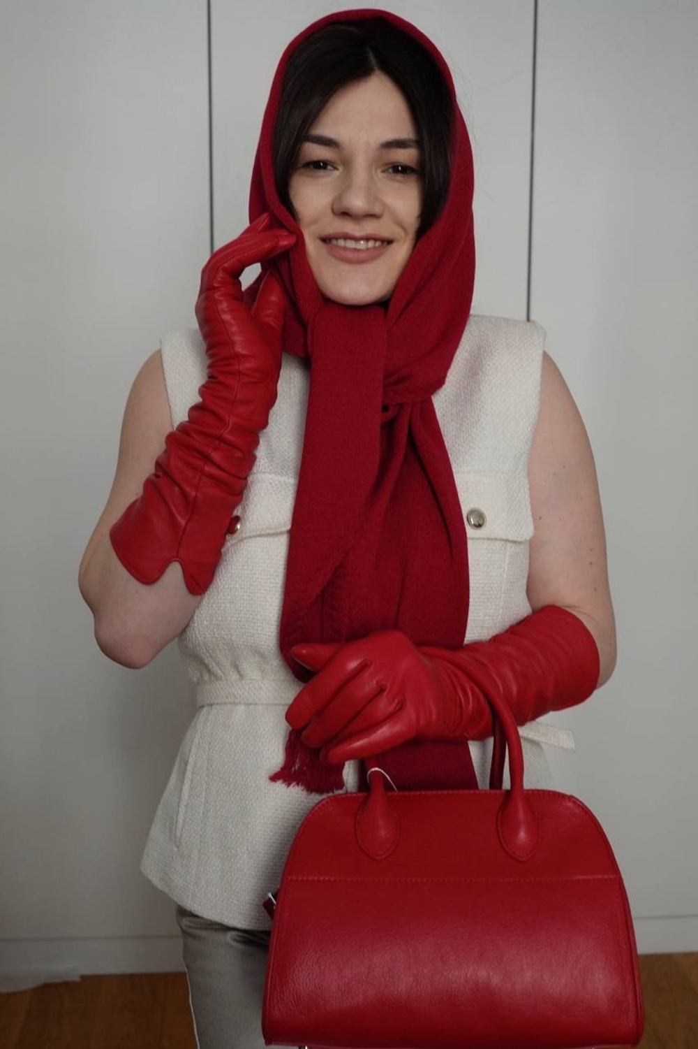 Сумка кожаная Red rose
