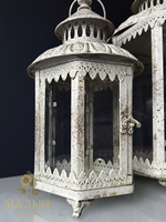 Набор из 2-х подсвечников "Антик грей" 18,5x17xH38,5 см/ 25,5x23xH51 см