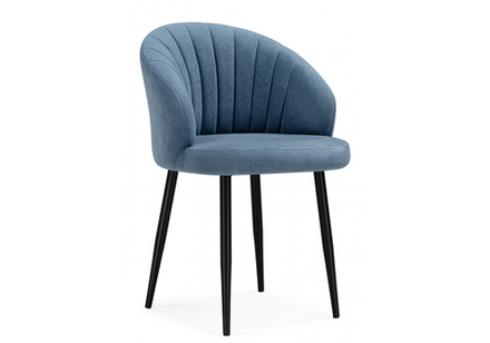 Стул на металлокаркасе Woodville Бэнбу marseille 30, черный, ножки черные