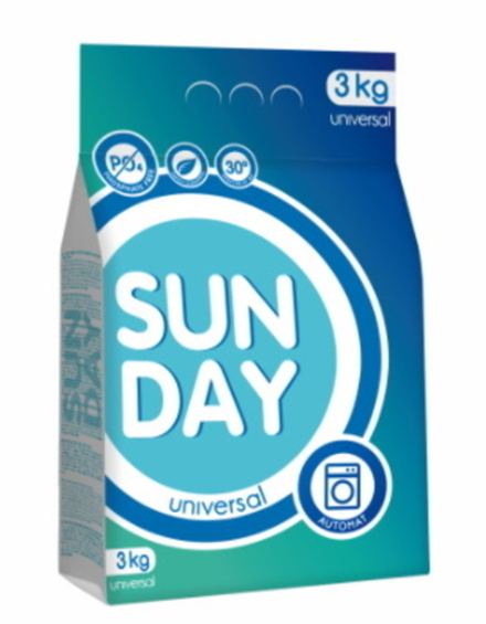 Стиральный порошок "Sunday" автомат универсал 3 кг Сонца