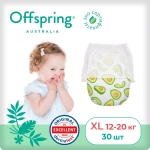 Offspring трусики-подгузники, XL 12-20 кг. 30 шт. расцветка Авокадо