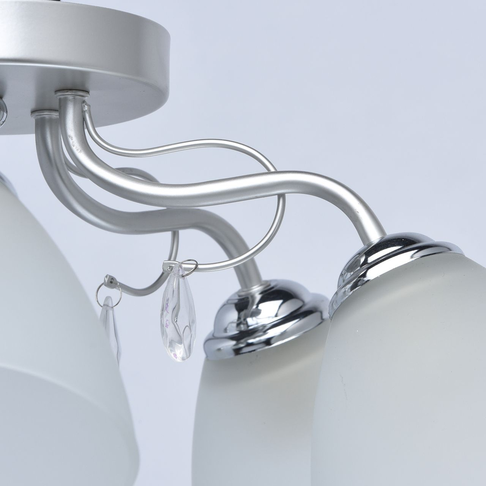 Люстра MW-Light Нежность Для низких потолков. Гостиная, зал, стальня