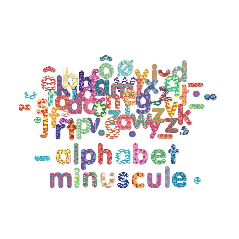 Магниты Буквы (81 small letter alphabet magnets)