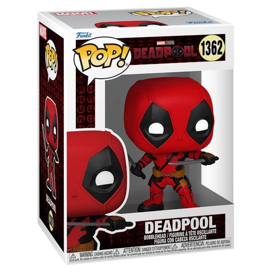 Фигурка Funko POP! Bobble Marvel Deadpool 3 Deadpool (1362) 79766 / Фигурка Фанко ПОП! по мотивам фильма "Дэдпул и Росомаха", Дэдпул. Товар уцененный