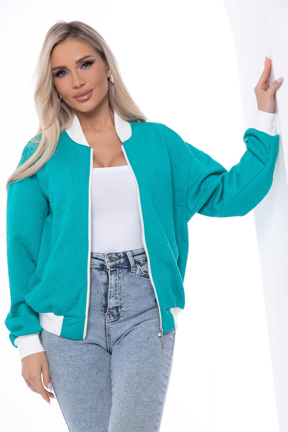 Бомбер "Городской вайб" (бирюза) Б8641 LT Collection